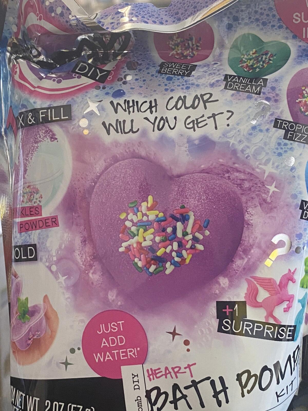 So Bomb DIY Kit Heart Bath Bomb Kit With Surprise Ages 6+New