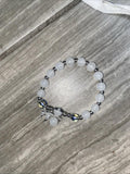 Crystal Moonstone Cat Eye Beads Charm Bracelet Jewelry New