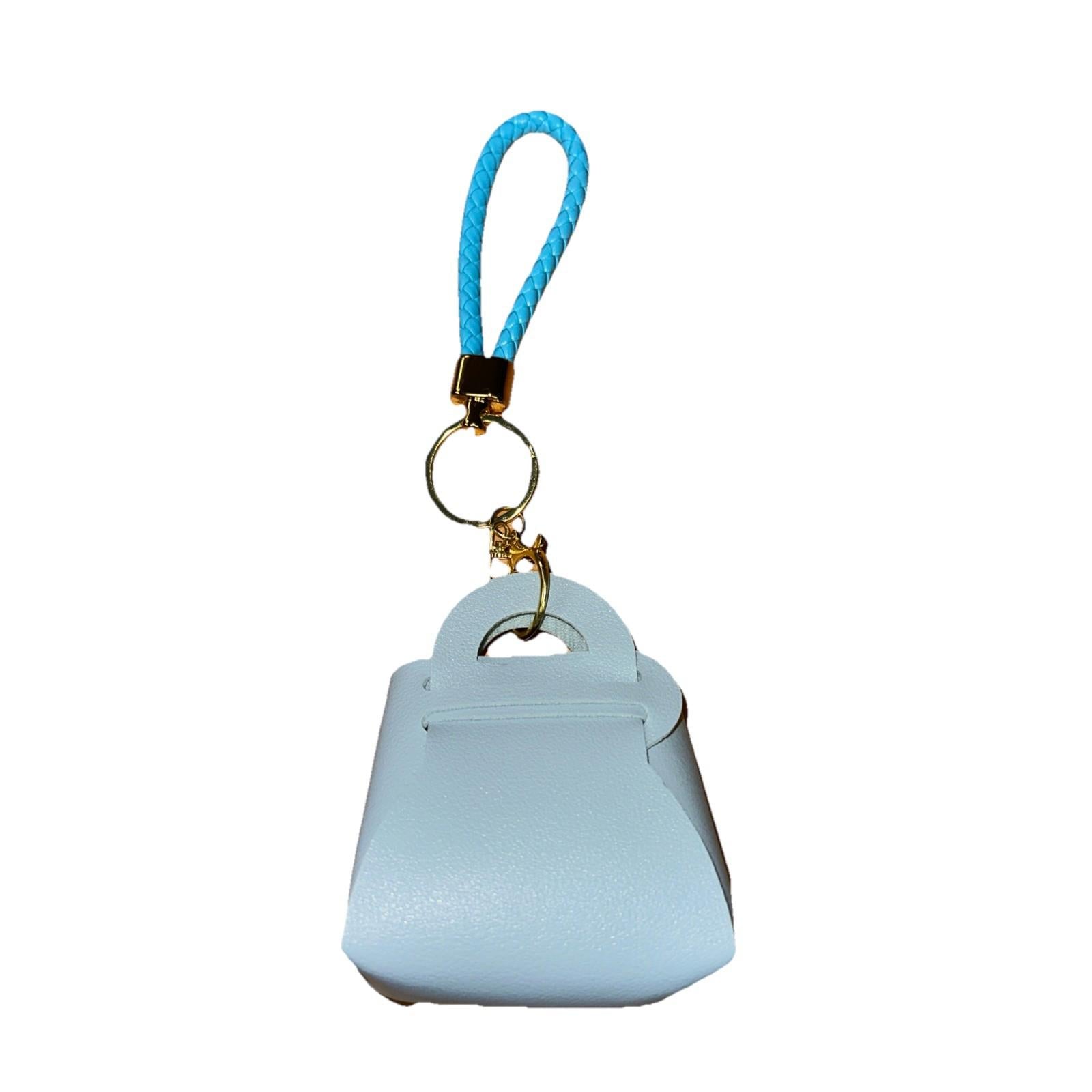 Bag Pendant Earphone Bag Keychain Storage Small Bag Solid