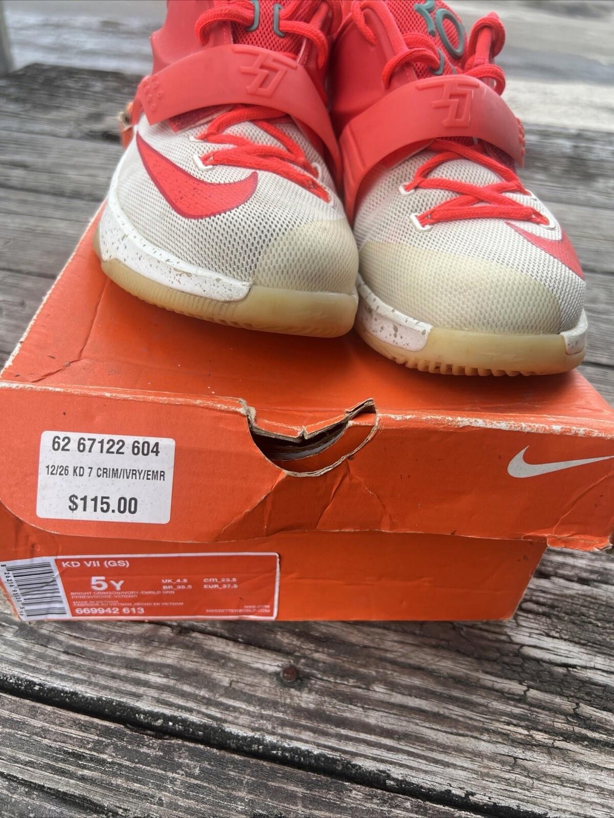 Nike KD 7 VII "Egg Nog" Kevin Durant 669942 613 - Size 5y