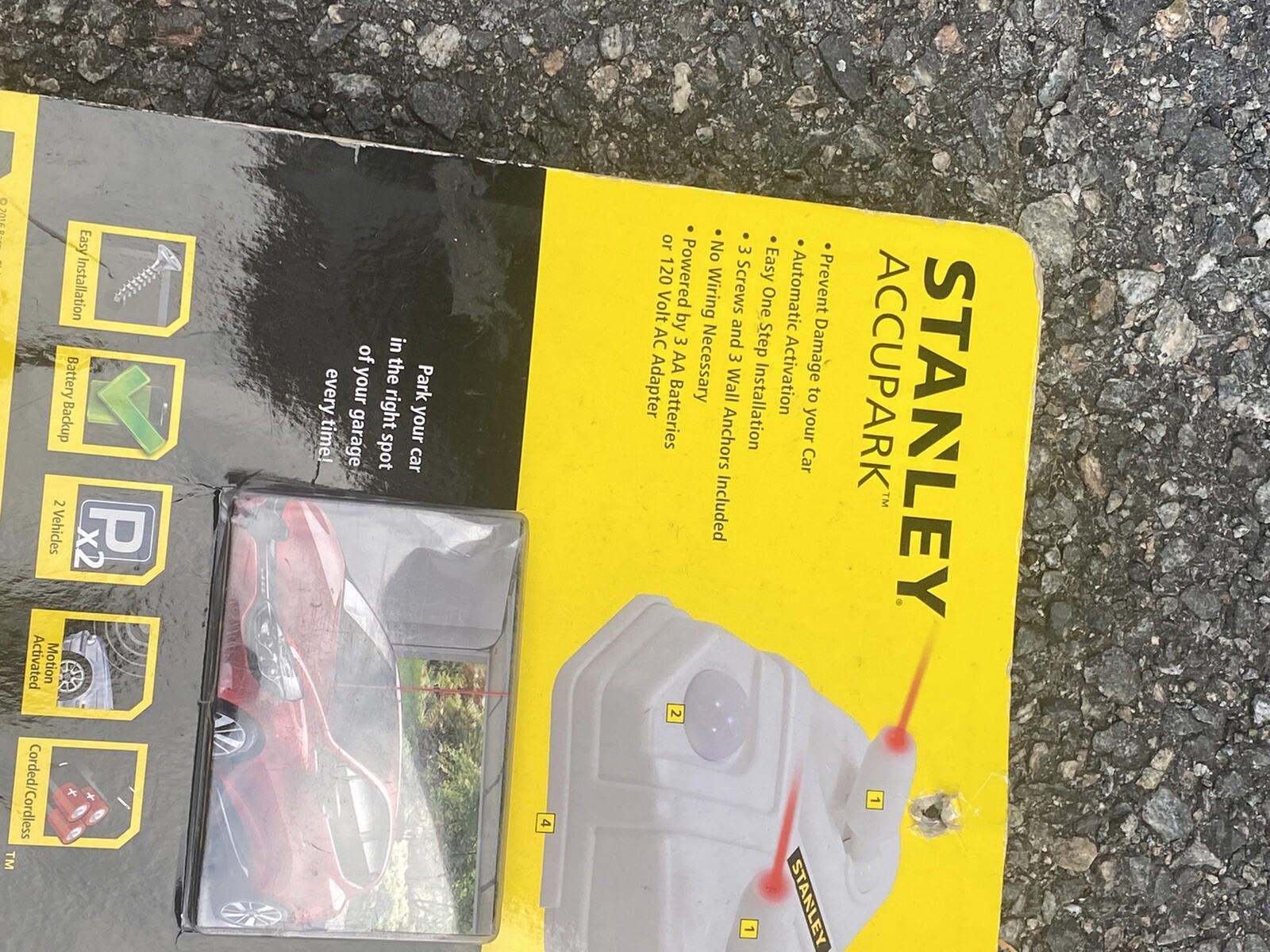 NEW Stanley Accupark Garage Parking 2 Car Laser Parking