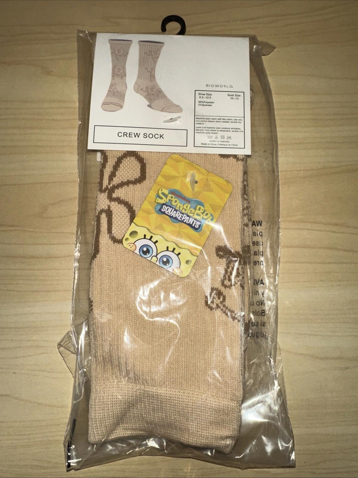 Men's SpongeBob Square Pants Athletic Crew Socks 6.5-12.5