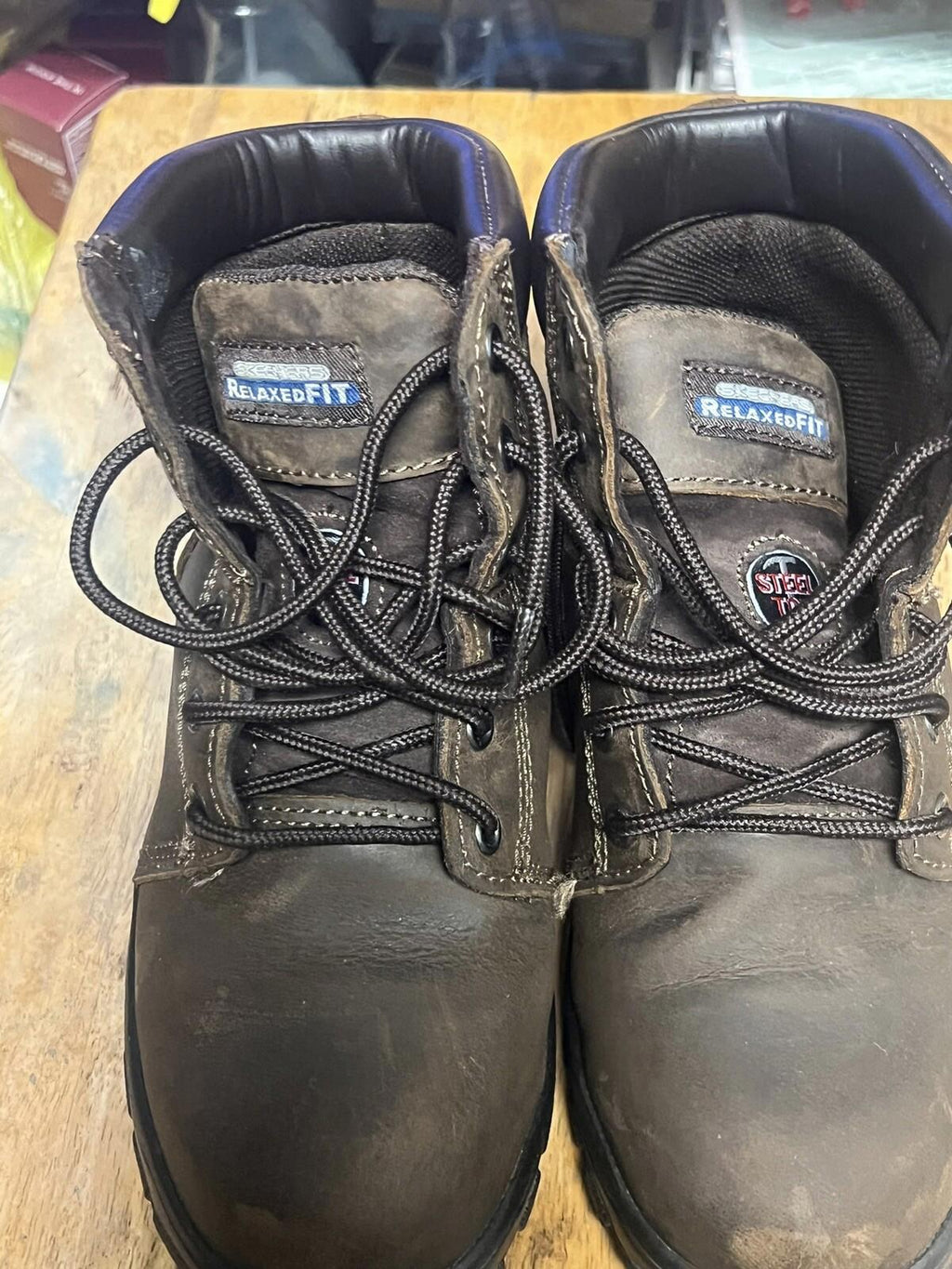 Skechers Relaxed Fit Women 6.5 76561 Workshire Steel Toe