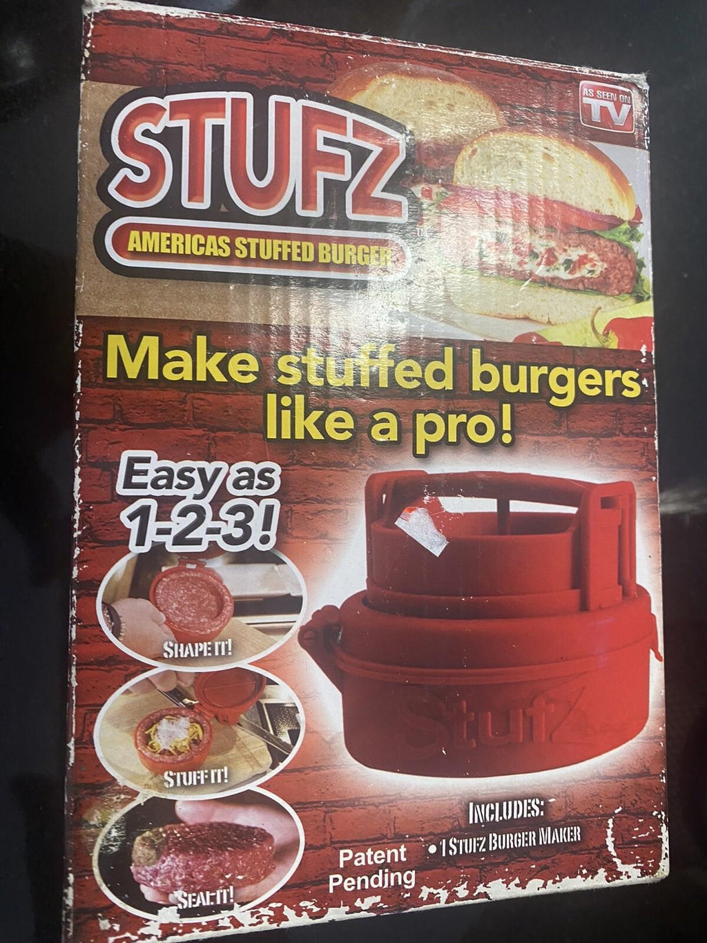 STUFZ Burger Stuffer Hamburger Maker Stuff BBQ As Seen On TV