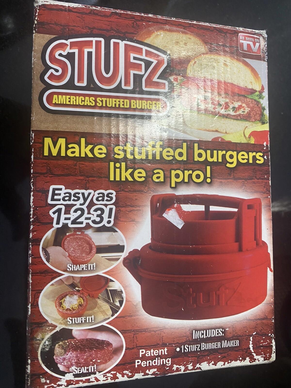 STUFZ Burger Stuffer Hamburger Maker Stuff BBQ As Seen On TV