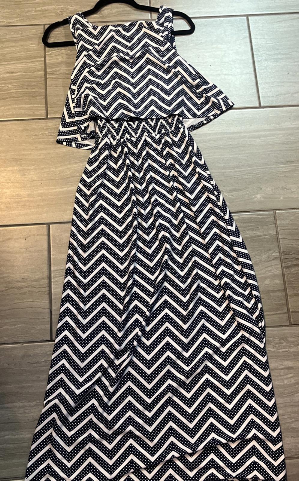 Robert Louis Women Black White Yellow Sleeveless Dress Small