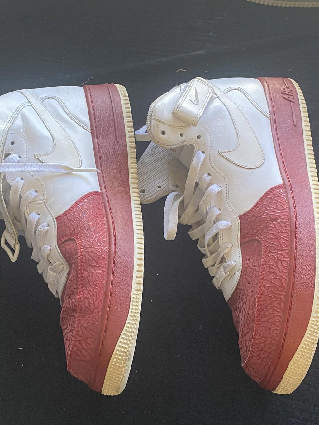 Nike Air Force 1 Mid '07 315123-113 Men White/Red Leather 13