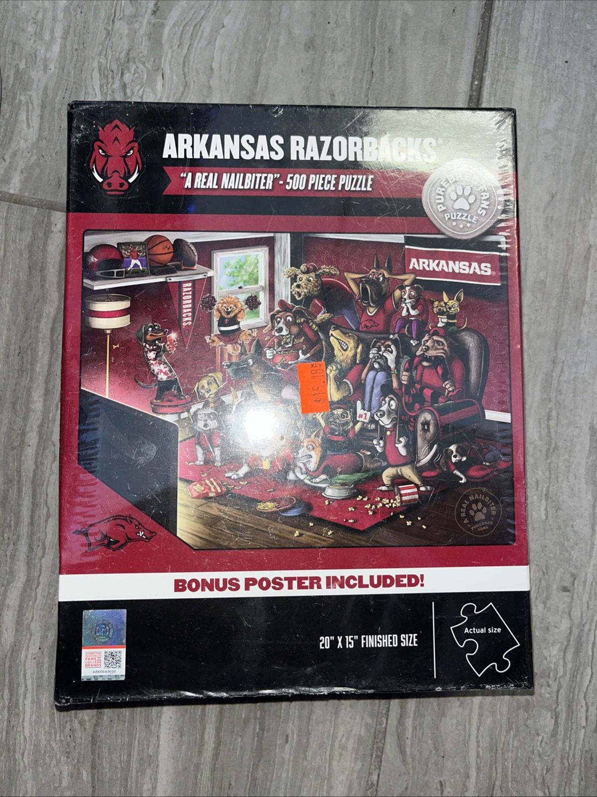 Arkansas Razorbacks 500 Piece Puzzle A Real Nail Biter Fan