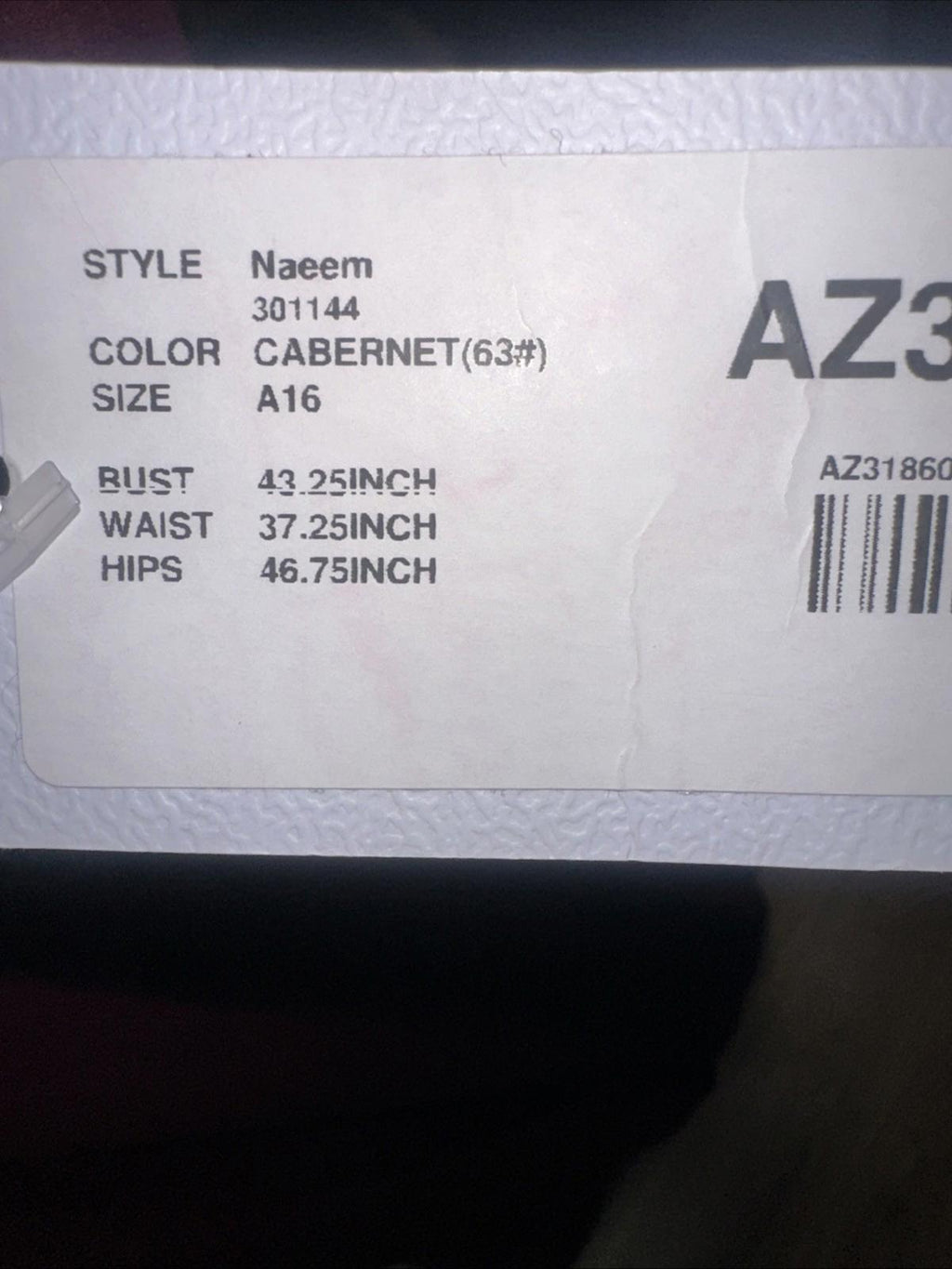 Azazie Burgundy Cabernet A-Line V-neck Ruffle Chiffon A16