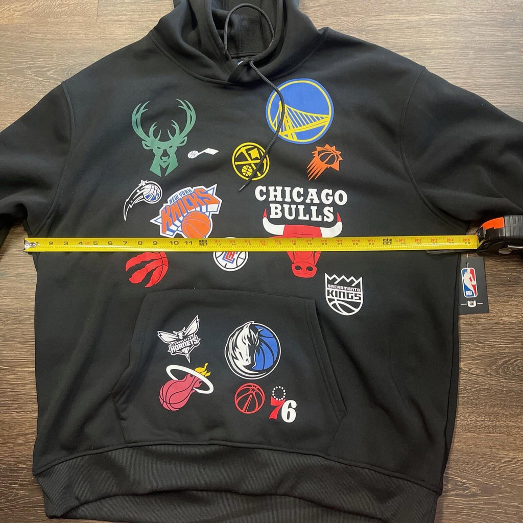 Men’s Ultra Game NBA Team Logos Pullover Hoodie Black 3XL