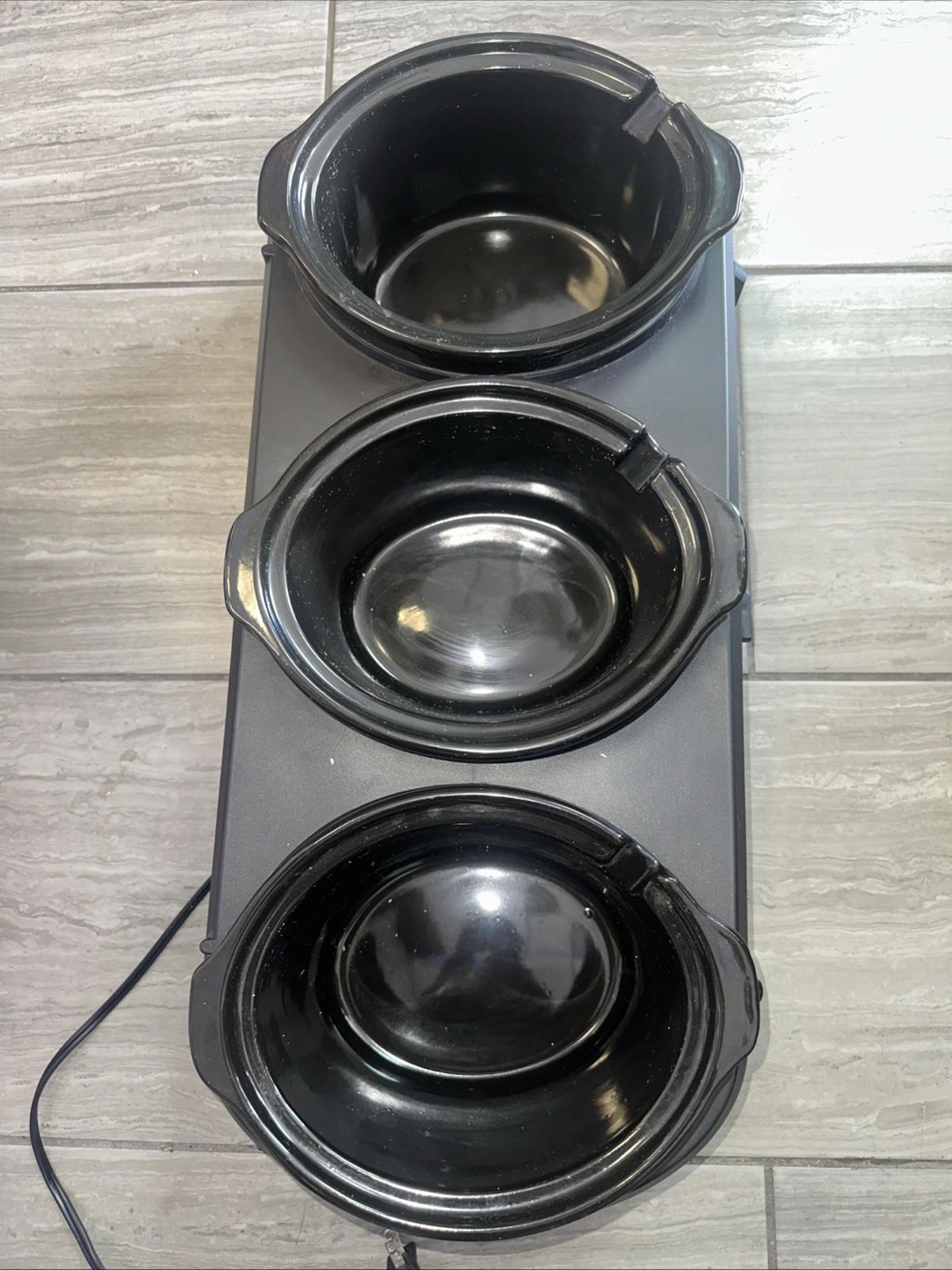 Frigidaire 2.5 Quart Three Pot Slow Cooker Stainless Steel