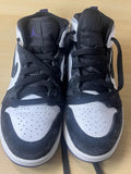 Nike Air Jordan 1 Mid Se (PS) White-Court Purple-Black Sz 2y