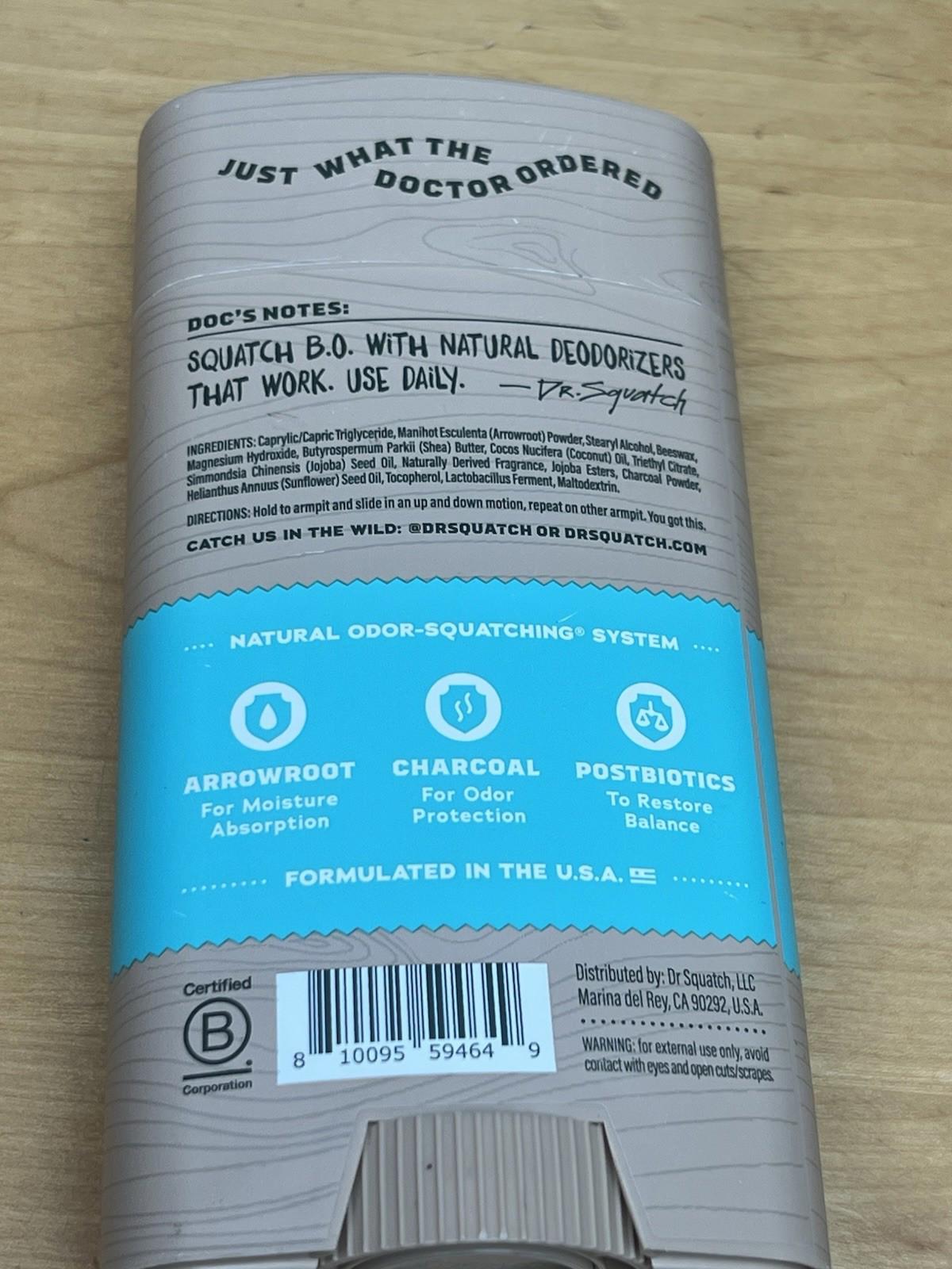 DR. Squatch Coconut Castaway Men's Aluminum Free Deodorant