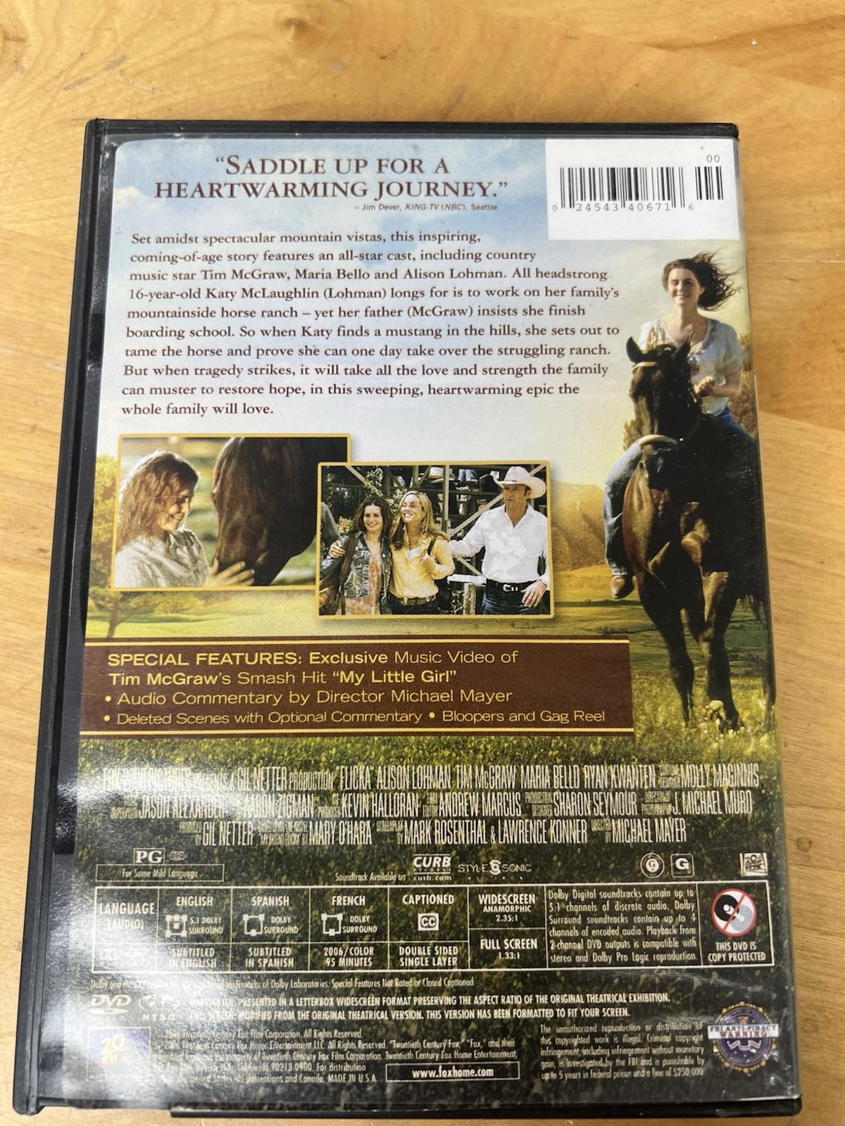Flicka DVD Tim McGraw Alison Lohman Horses Family Drama