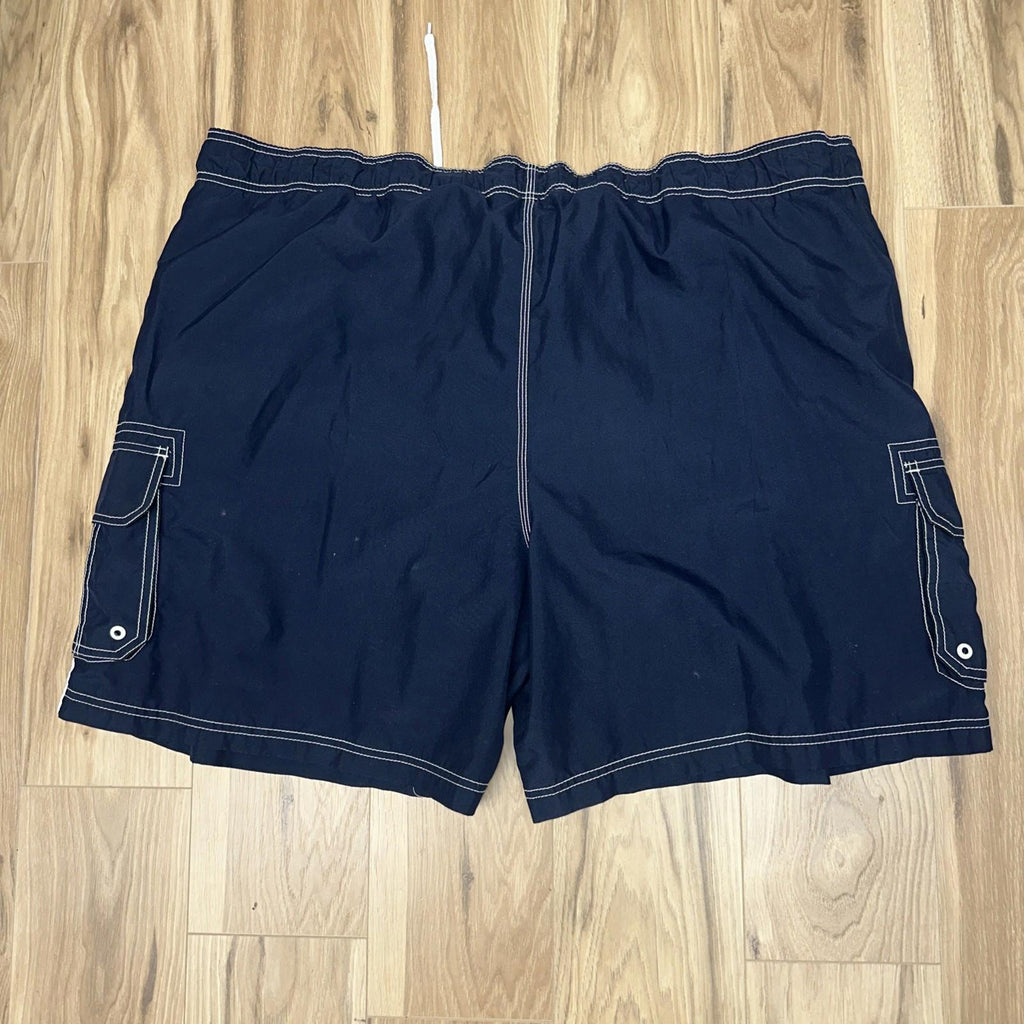 OP Navy Blue White Mesh Lined Swimming Trucks size 46