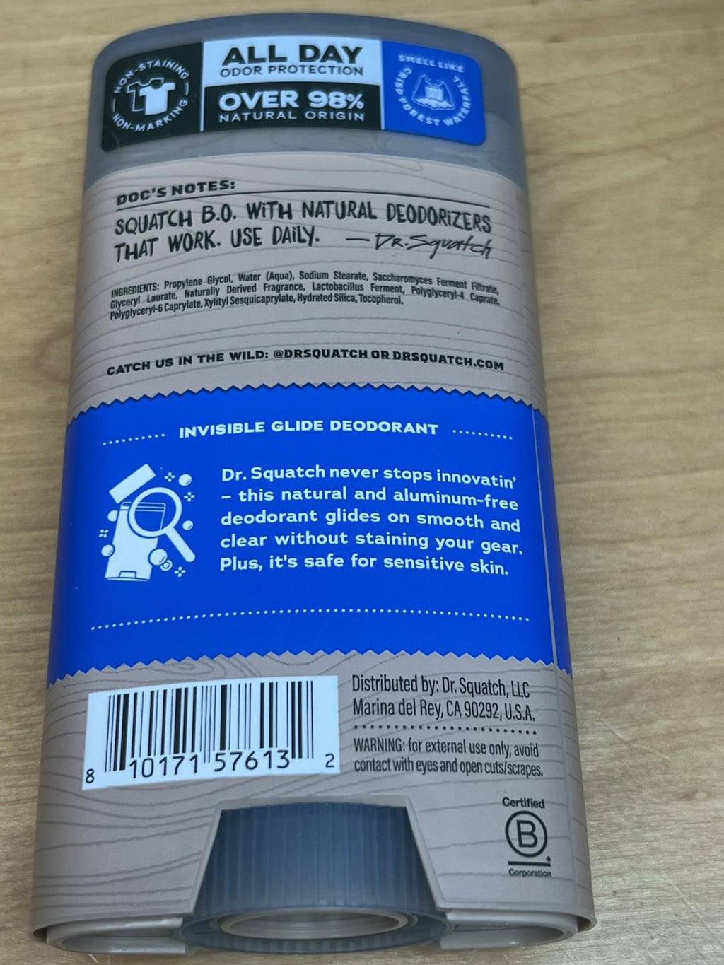 Dr. Squatch Mens Fresh Falls Natural Deodorant 2.65oz