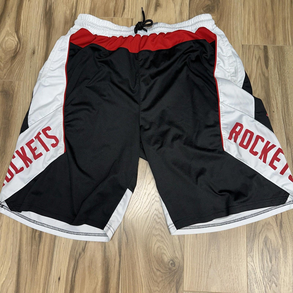 NBA Red Black White Team Issued Houston Rockets Shorts XL