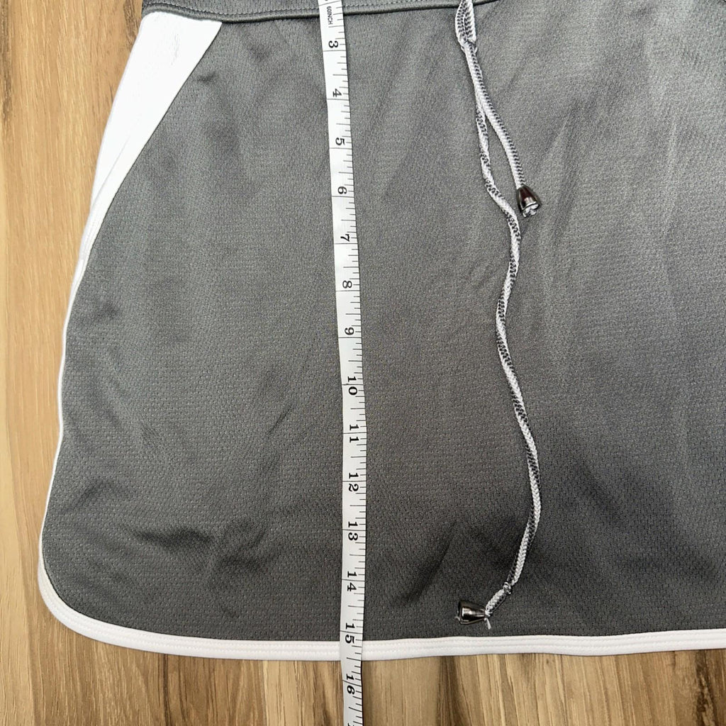 Izod Golf Gray White Drawstring Elastic Skort Size Small