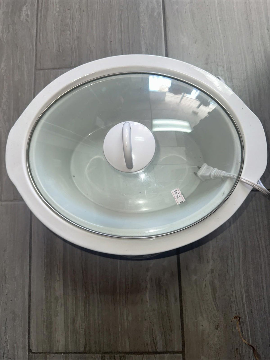 Rival 3860 6Qt Oval Crock Pot Slow Cooker Smart Pot White