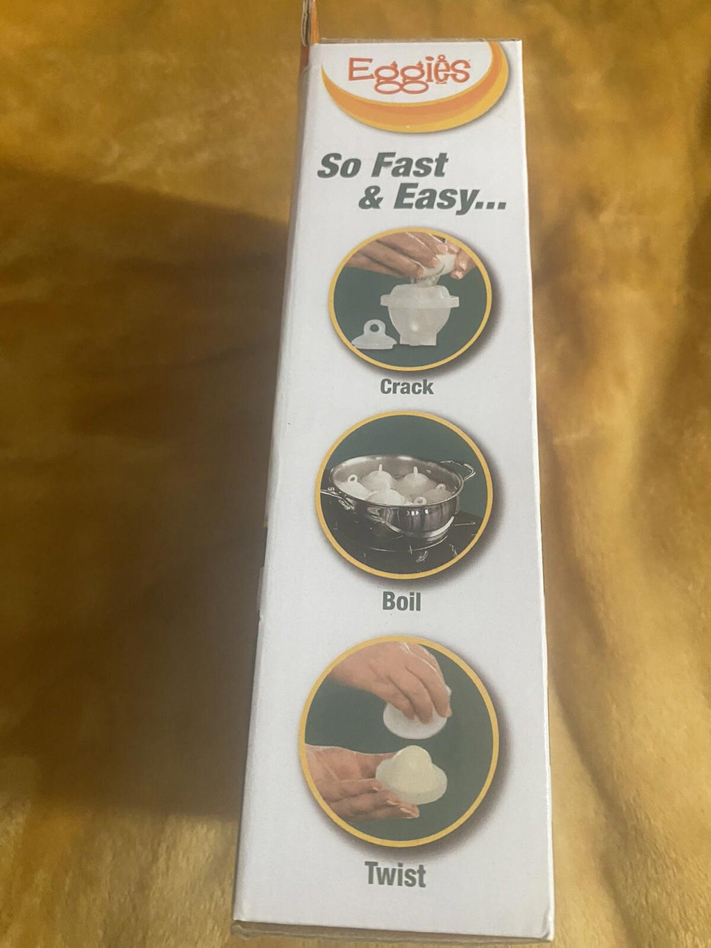 NEW Eggies Hard Boil Egg Cooker (6) with Bonus Egg White