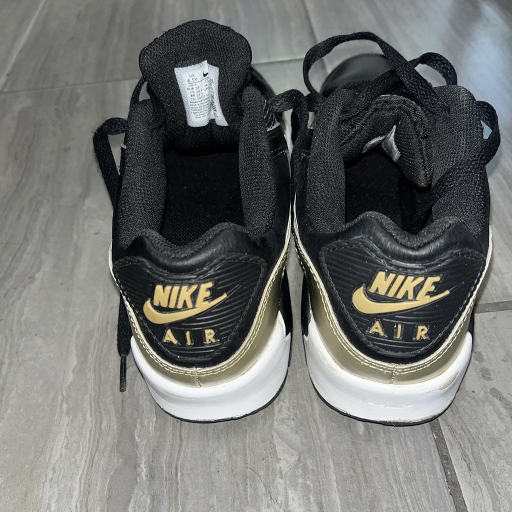 Nike Air Max 90 LTR GS Black Gold CD6864 008- Size 6.5Y w 8