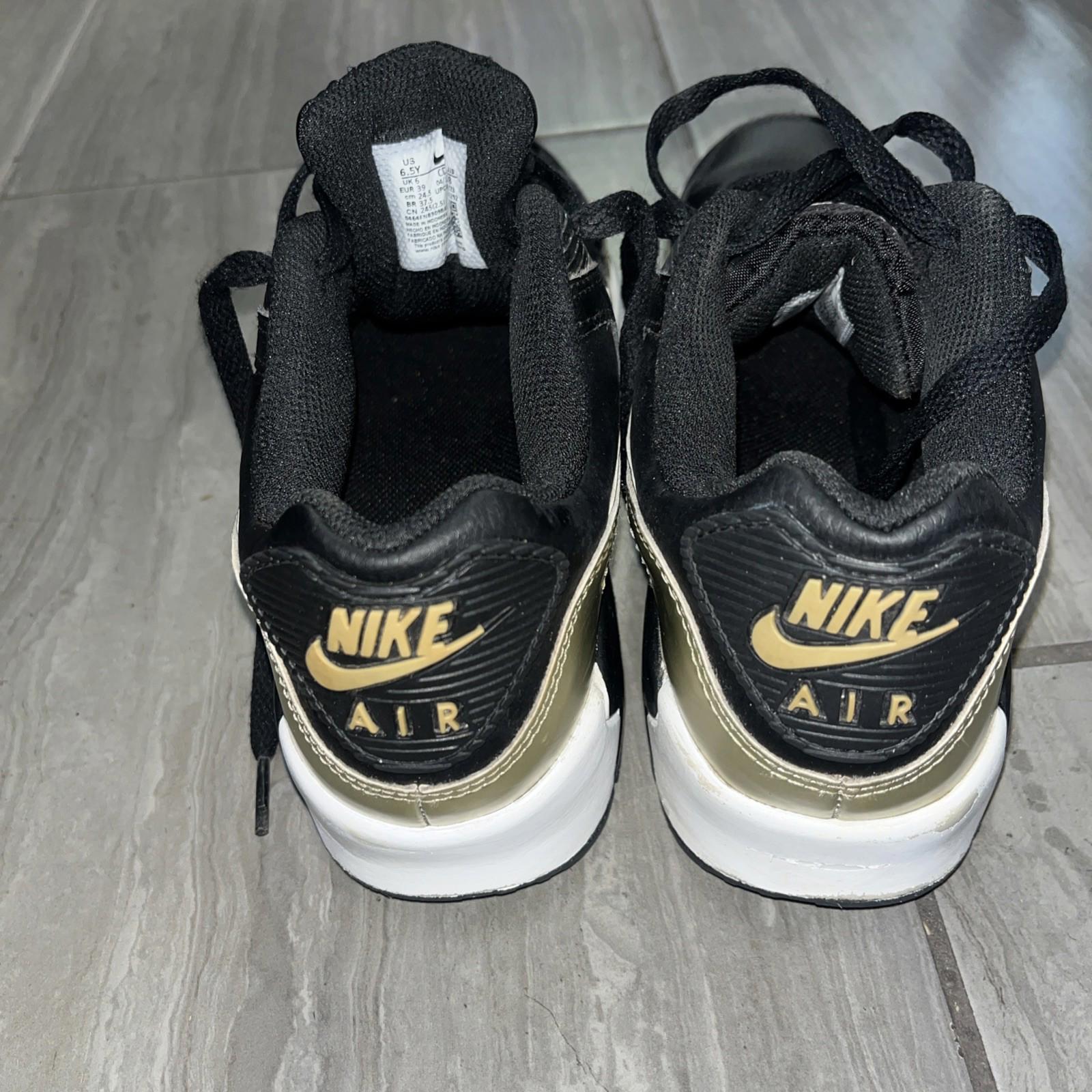 Nike Air Max 90 LTR GS Black Gold CD6864 008- Size 6.5Y w 8