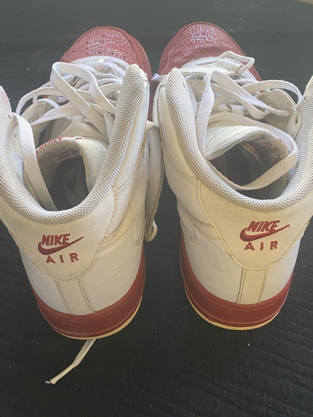 Nike Air Force 1 Mid '07 315123-113 Men White/Red Leather 13