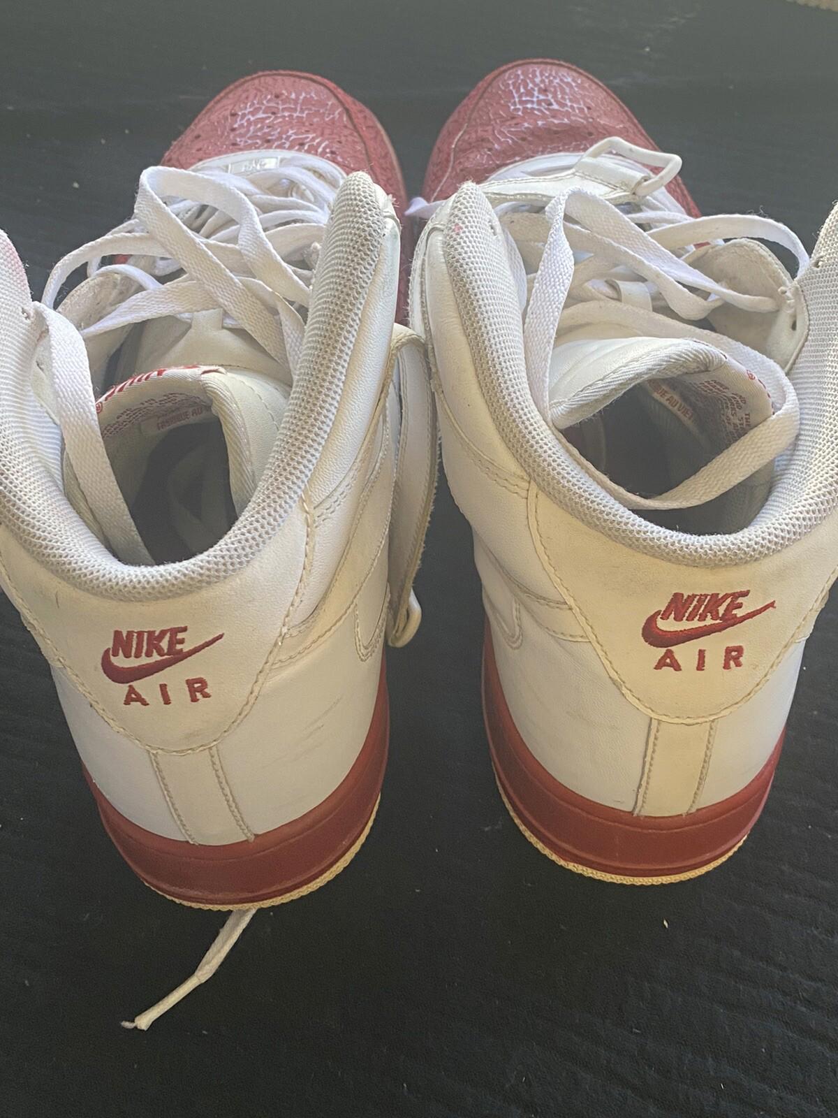Nike Air Force 1 Mid '07 315123-113 Men White/Red Leather 13