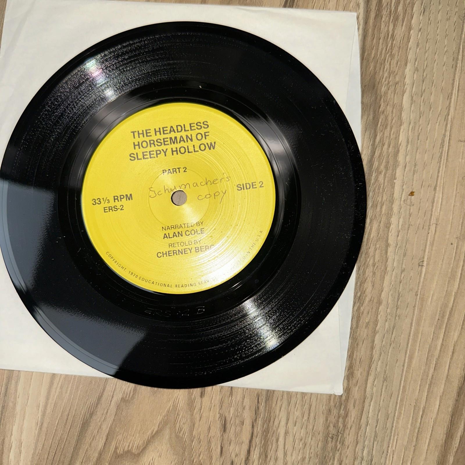 The Headless Horseman Of Sleepy Hollow Book Record Set vtg