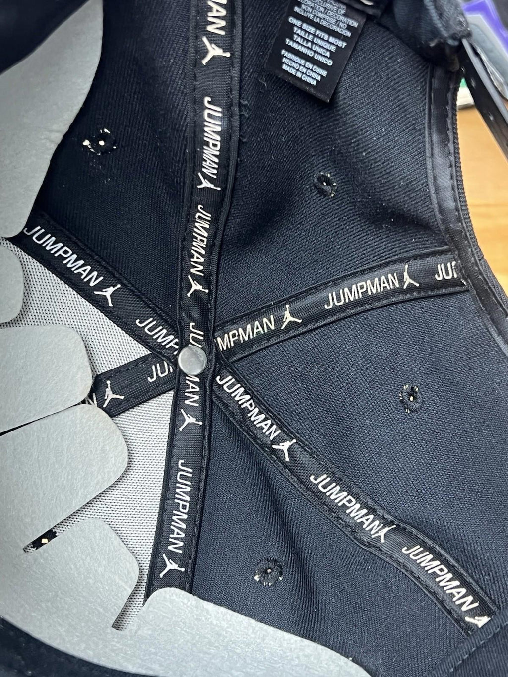 Air Jordan Men Black Leather Brim SnapBack NBA Basketball