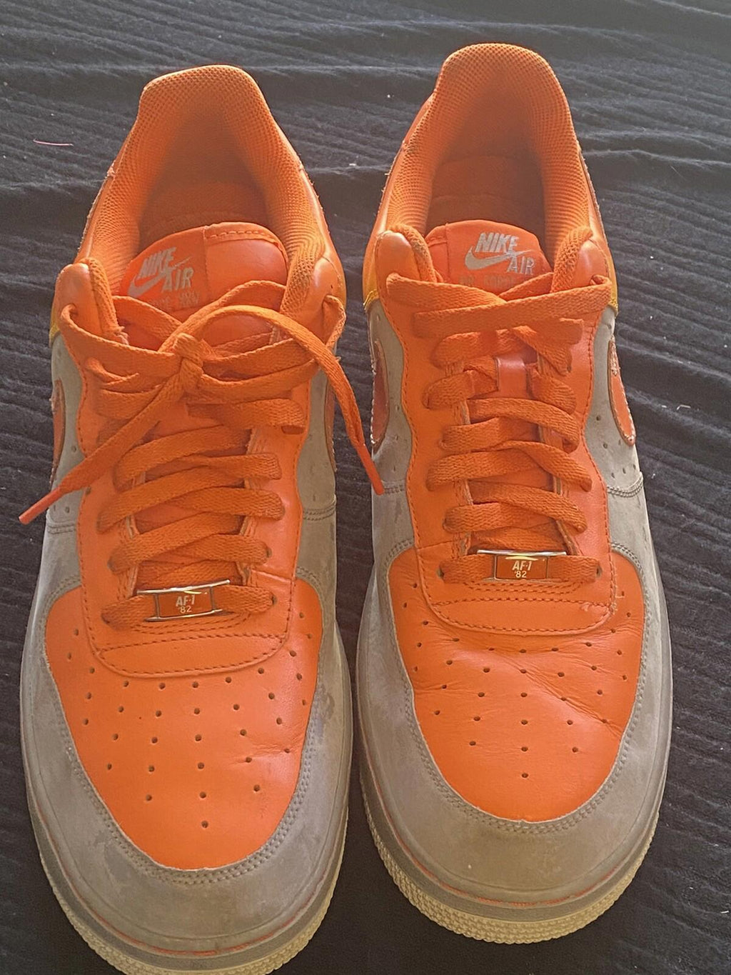 Nike Air Force AF-1 '82 Size 12  Orange Gray Yellow 2007 Low