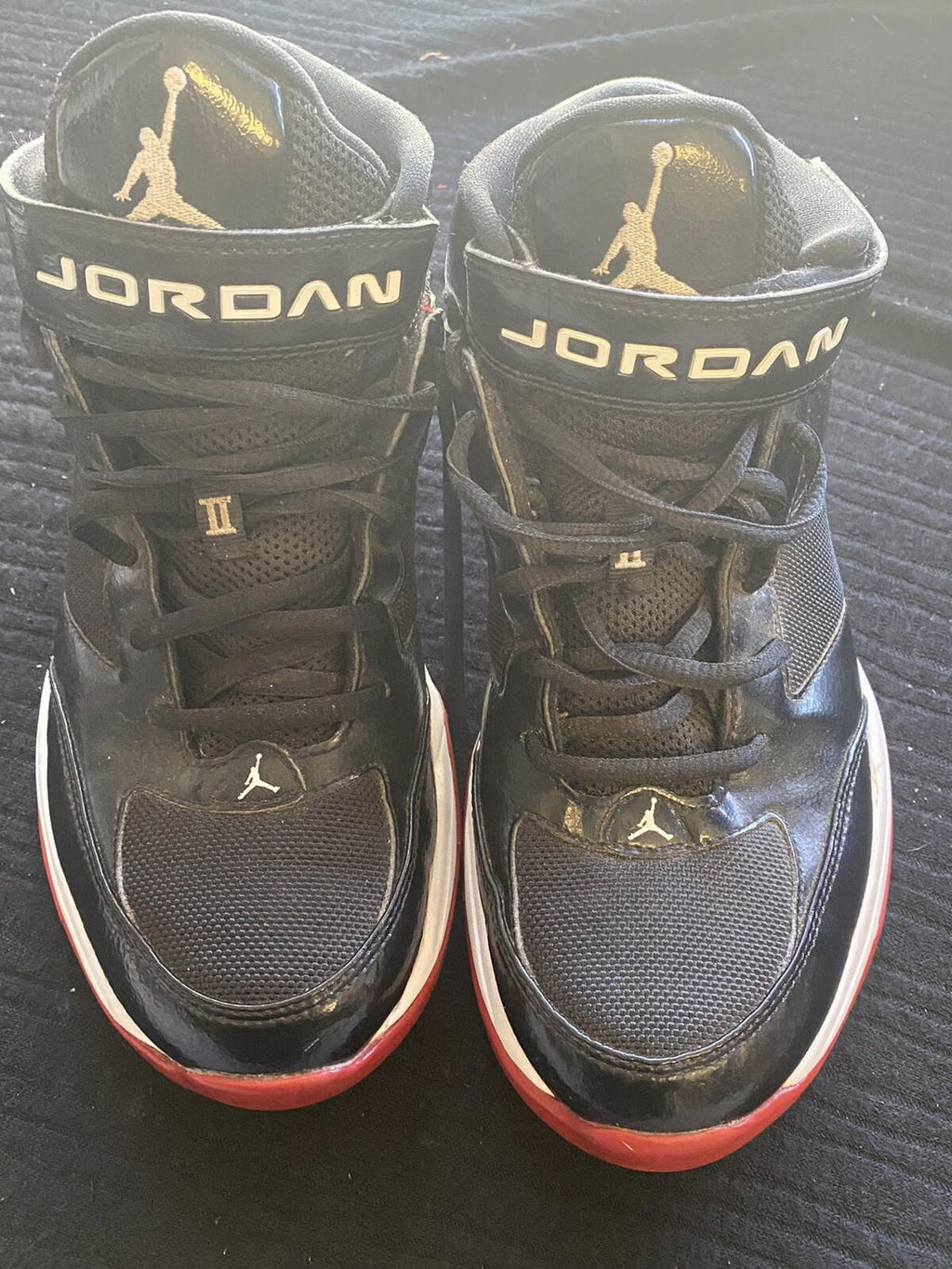 Nike Jordan MID 2 Black White Red Size 8 Men’s616362 001