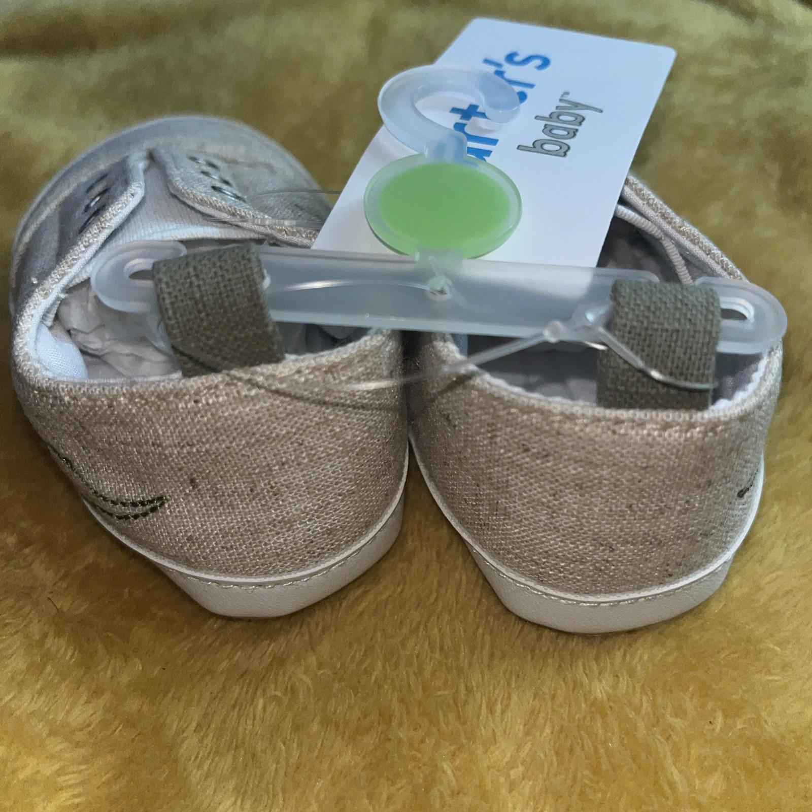 NWT Carter’s Infant Dinosaur Brown Sneaker Tennis Size 6-9M