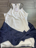NWT Micas White Chain Straps Racingback Tank Top Size 2XL