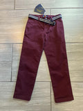Polo Ralph Lauren Boys 5 Burgundy Chino Belt Adjustab Waist