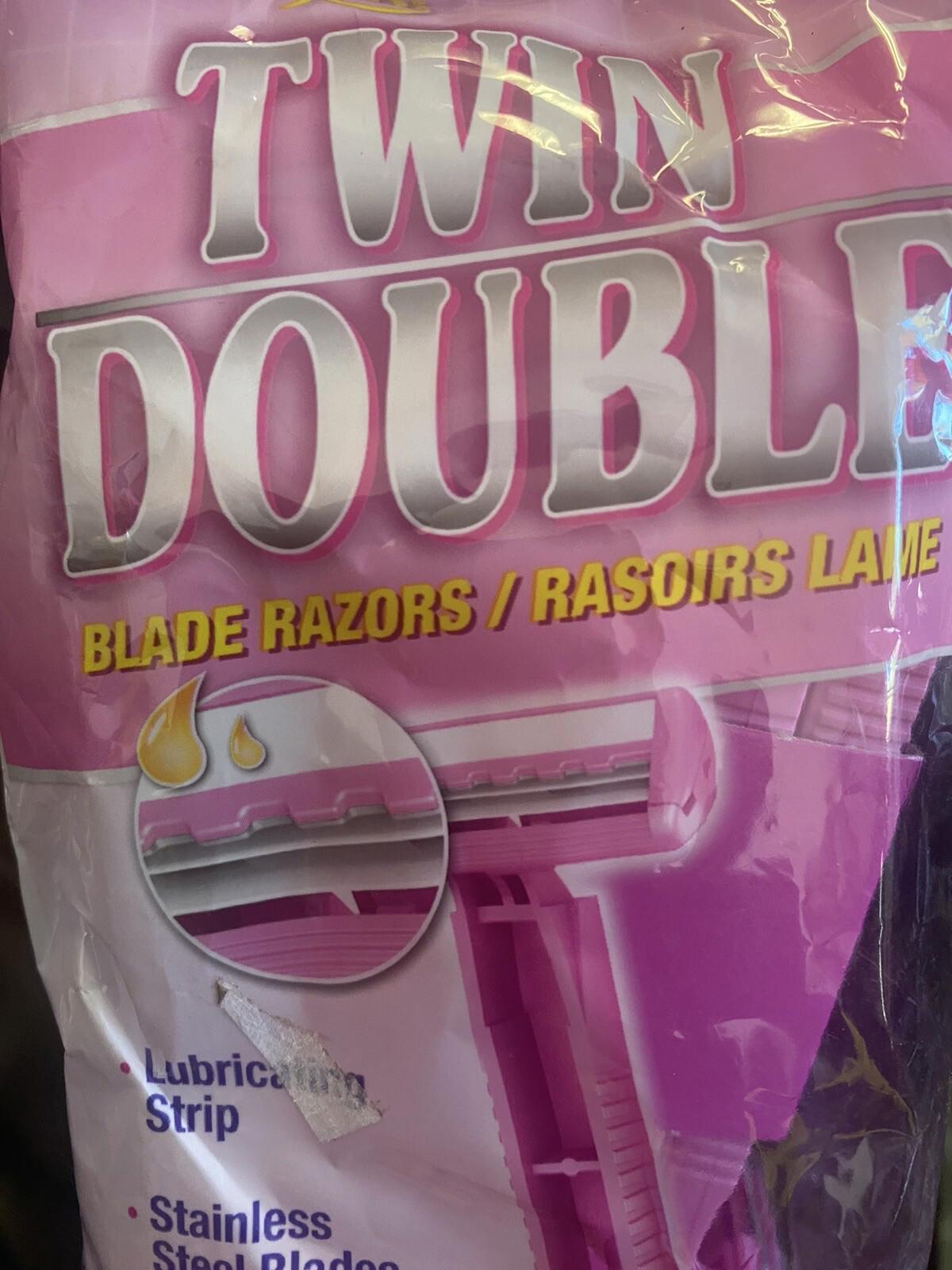 Assured Twin Double Razor Blades Lubricating Strip Count 10