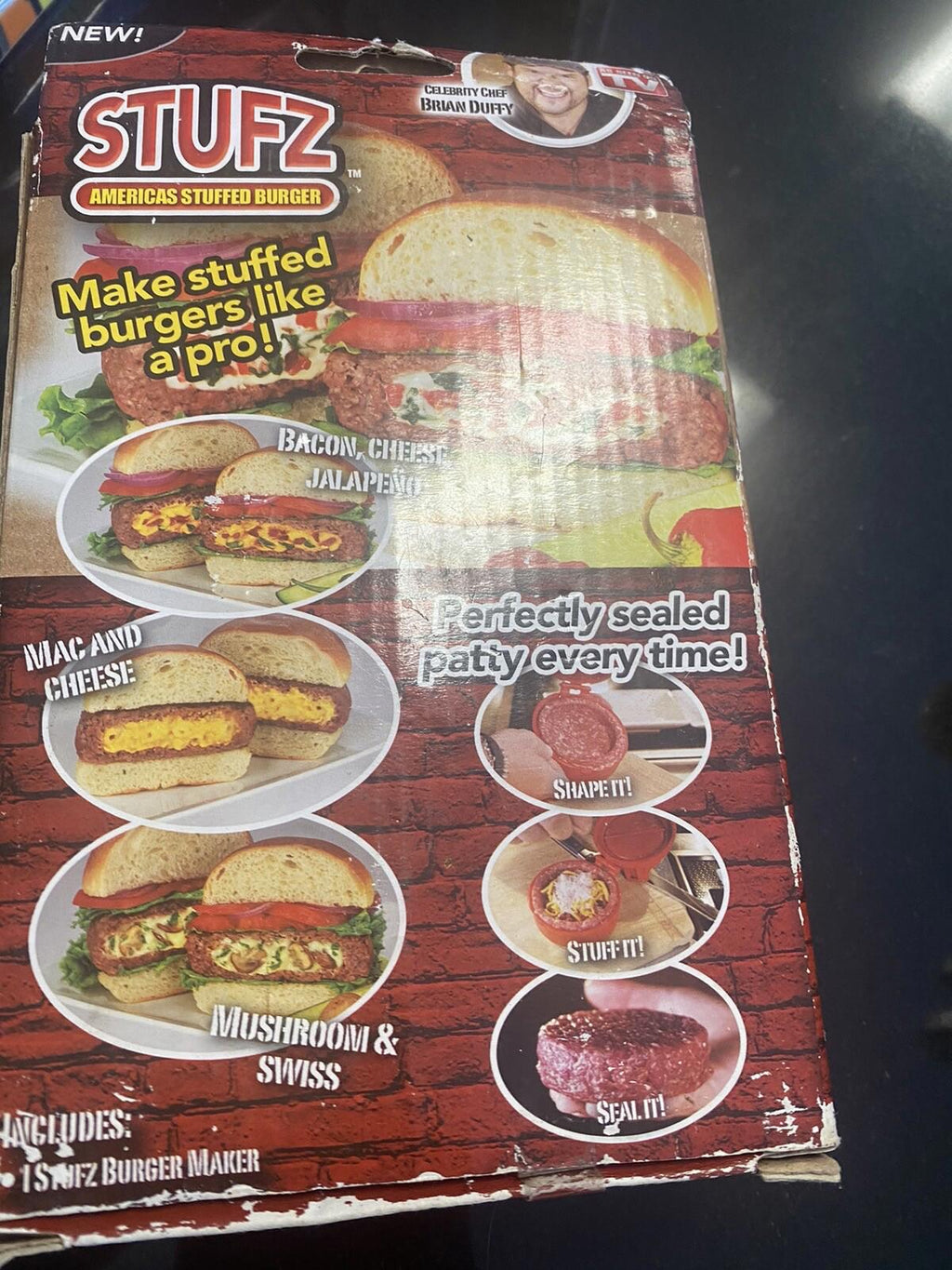 STUFZ Burger Stuffer Hamburger Maker Stuff BBQ As Seen On TV