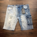 TR Premium Tailored Creation Denim Distress Cargo Shorts 42