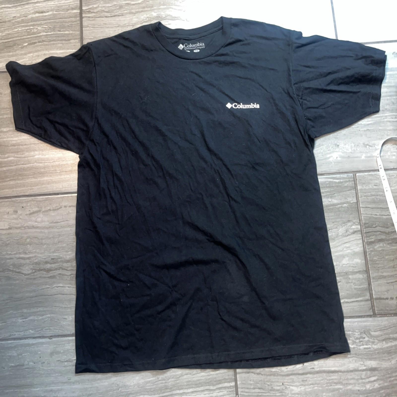 Columbia T-Shirt Black Short Sleeve Men’s Size XL
