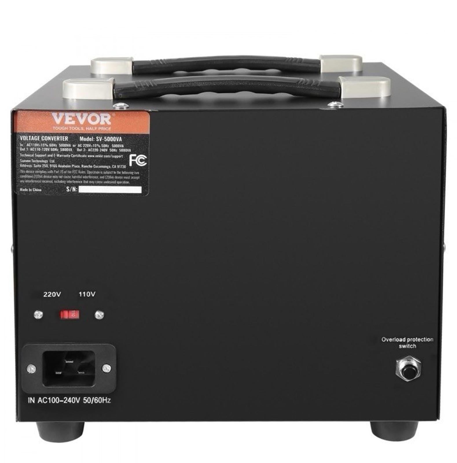 5000W Voltage Converter Up/Down 220V 110V 110V 220V VEVOR