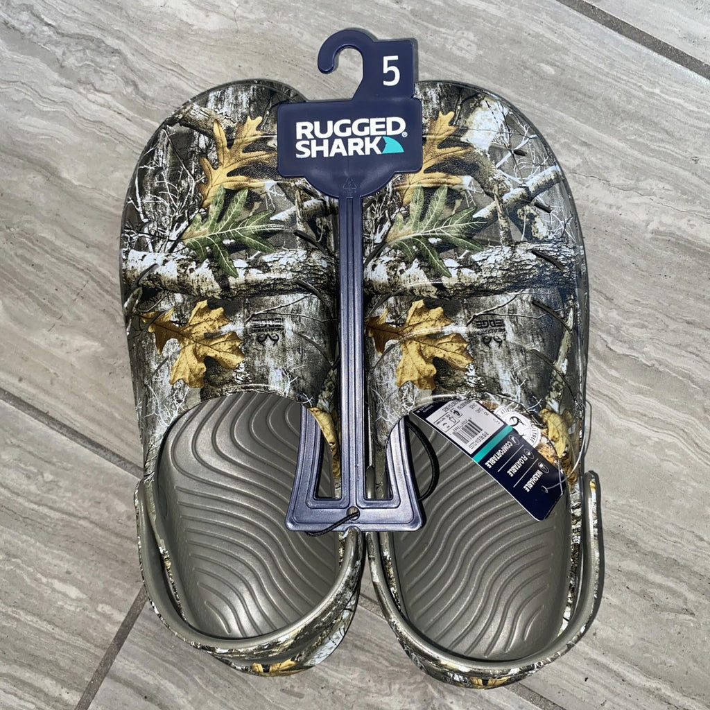 Rugged Shark REALTREE Edge  Boy's EVA Clog - Size: 5 - NEW
