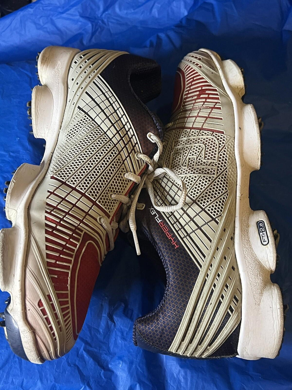 FootJoy Hyperflex 2.0 Golf Shoes Men Size 11.5 Red Blue Whit