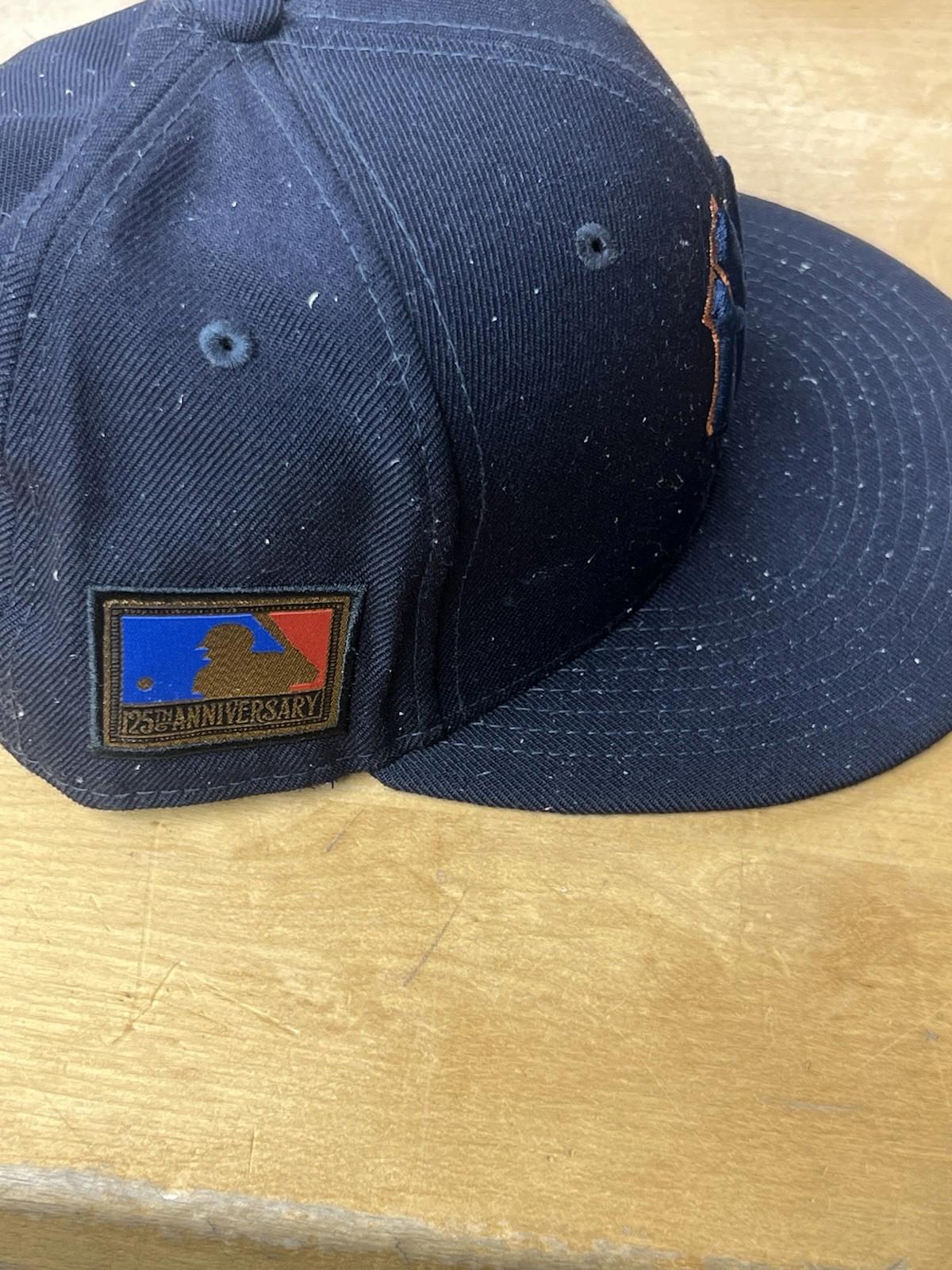 New York Yankees Black Orange Stitching New Era 7 3/4 Fitted