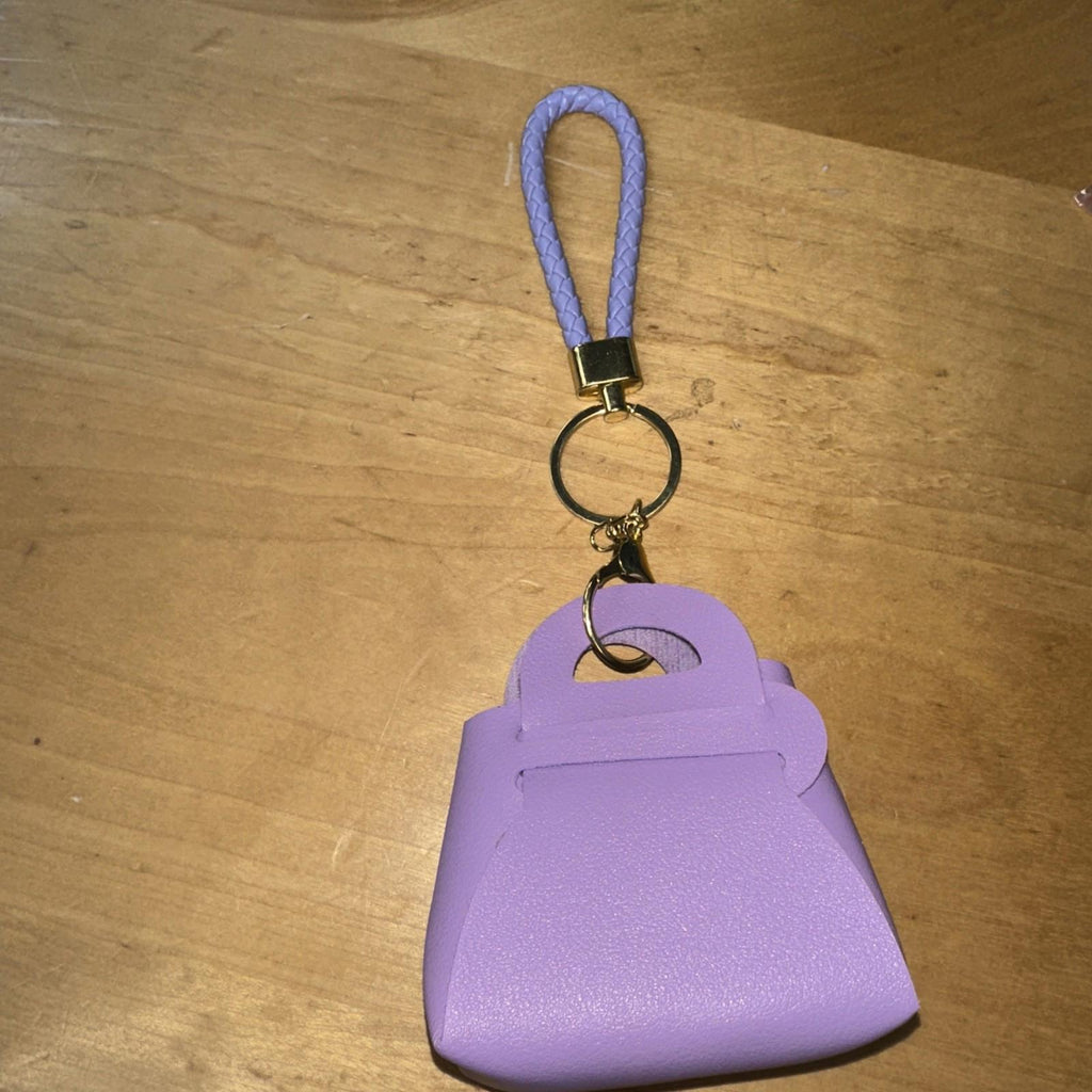 Bag Pendant Earphone Bag Keychain Storage Small Bag purple