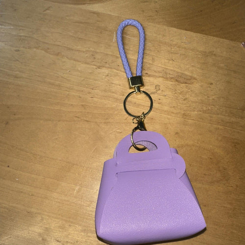 Bag Pendant Earphone Bag Keychain Storage Small Bag purple