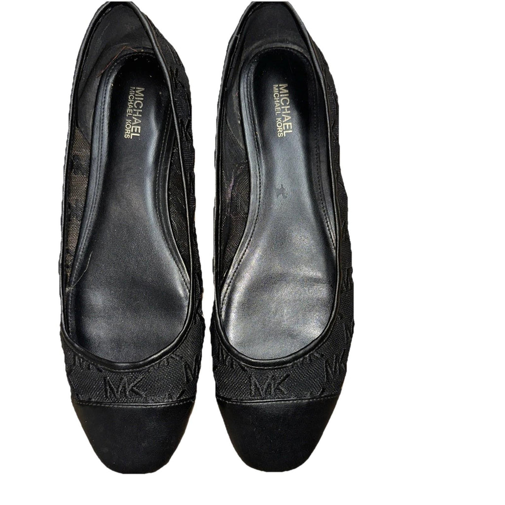 michael kors black lockhart ballet flats size 8.5