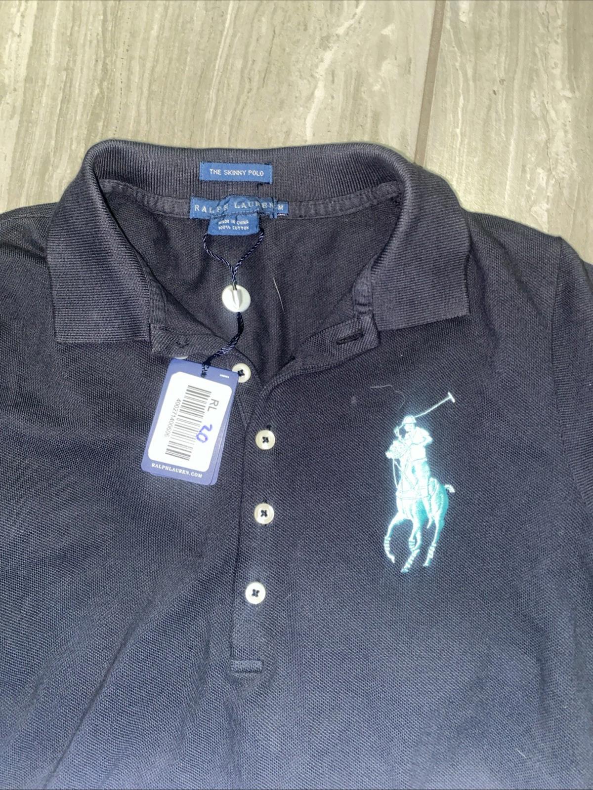 POLO Ralph Lauren Big Pony Navy Light Blue Gray M Slim Fit