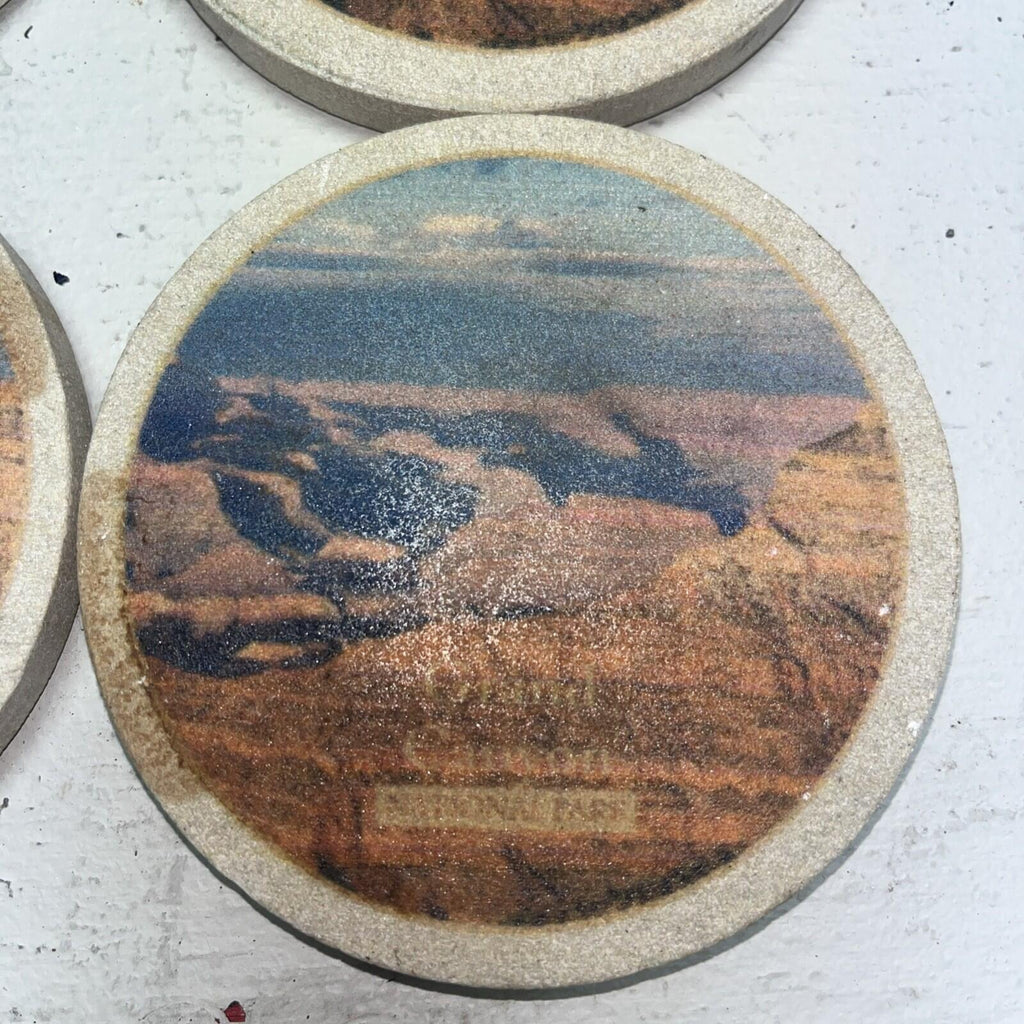 THIRSTYSTONE SANDSTONE 4 COASTERS Grand Canyon Made In USA