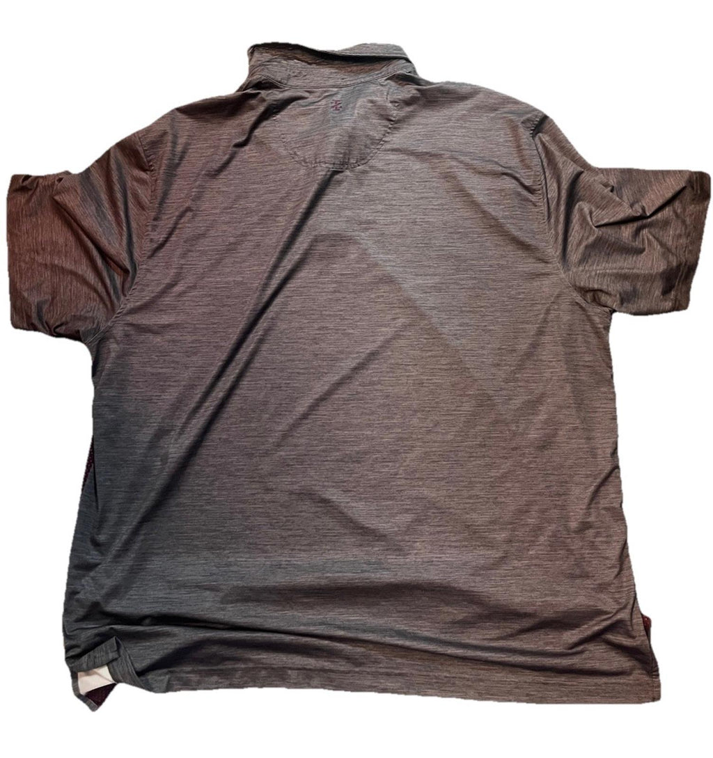 Izod Golf Stretch Burgundy Gray Short Sleeve 2XLT Polo