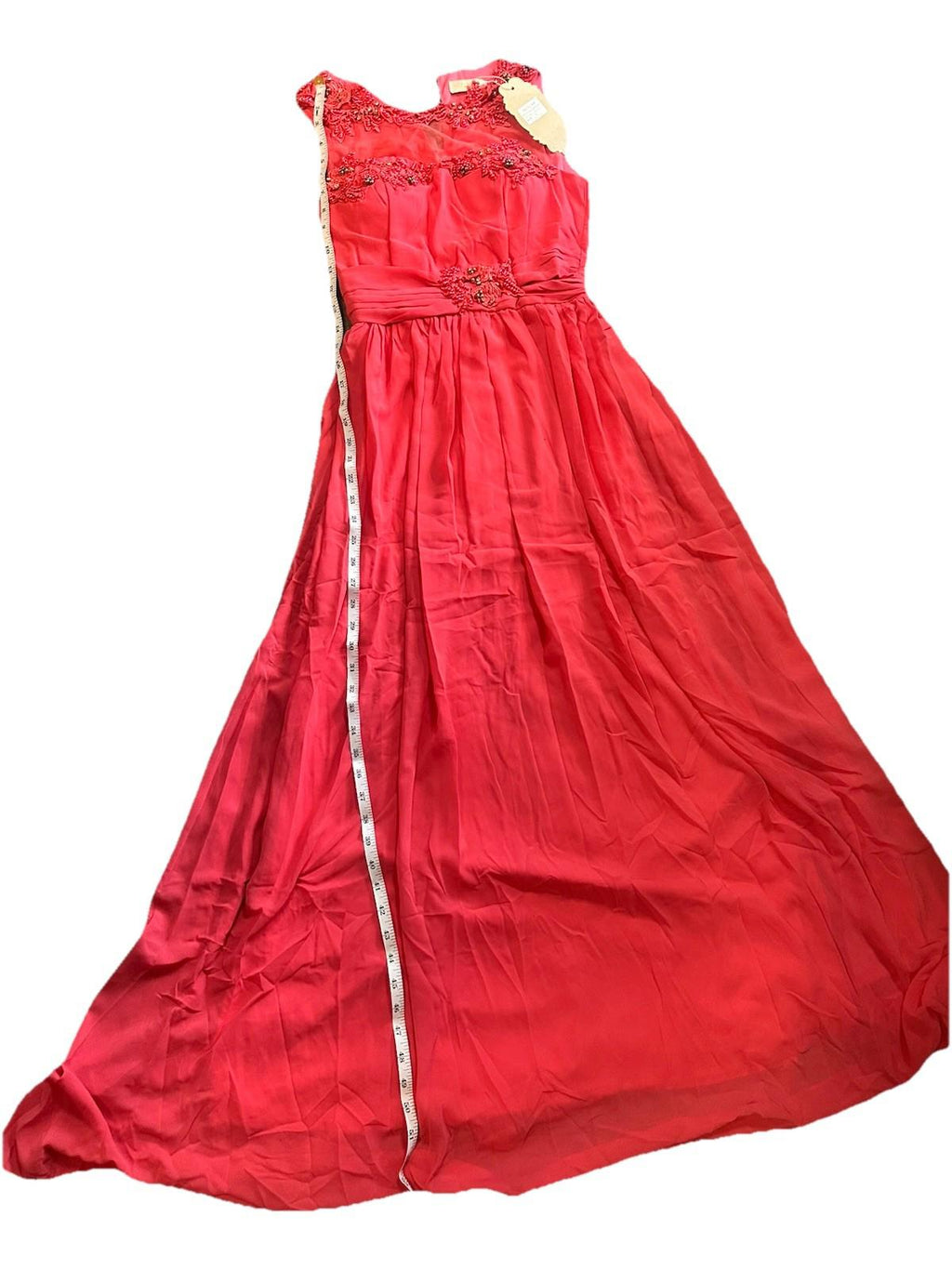 Neslay Maxi Beaded Pink Sleeveless Formal Dress Size Small